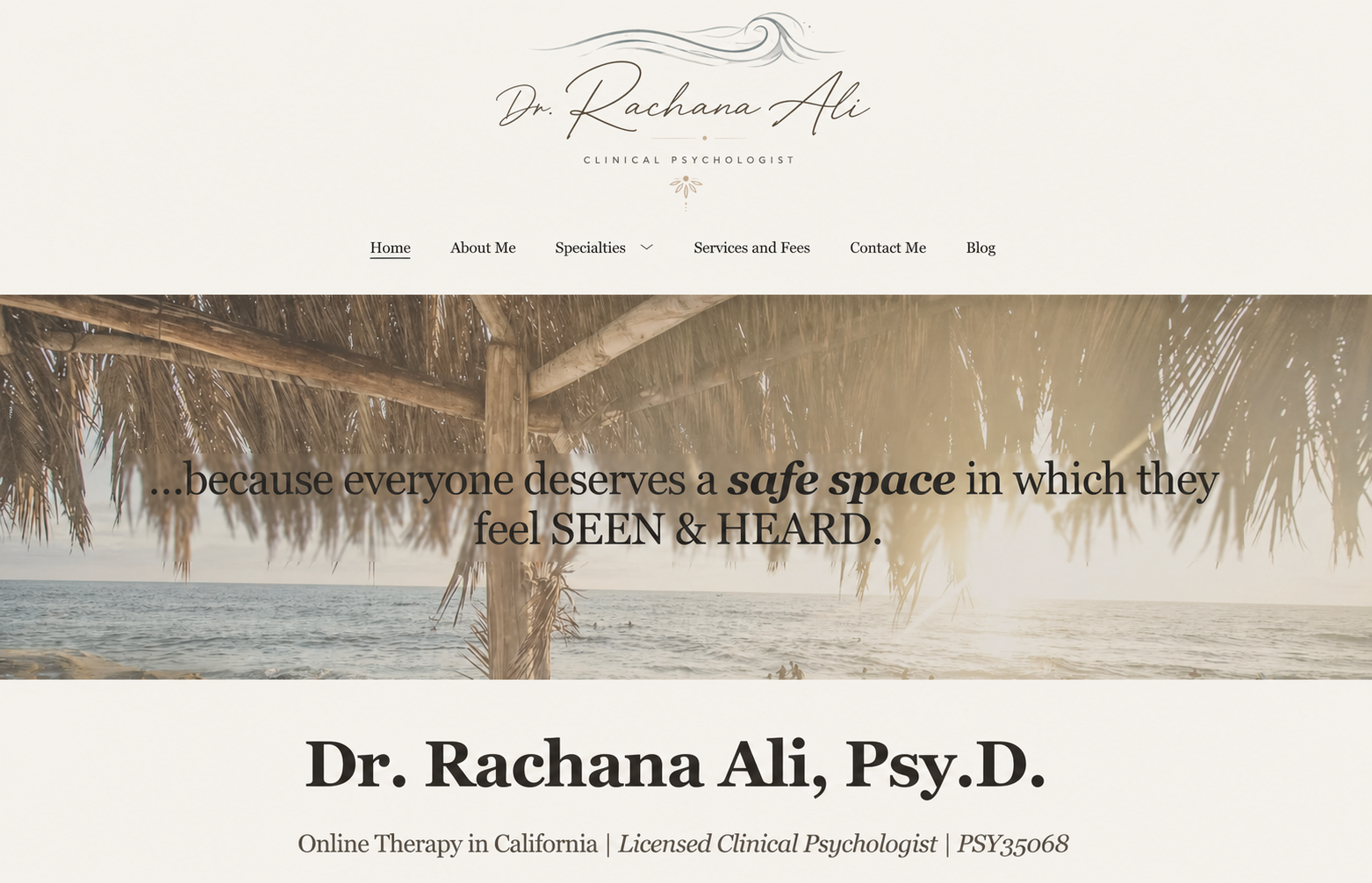 Psychology clinic redesign preview